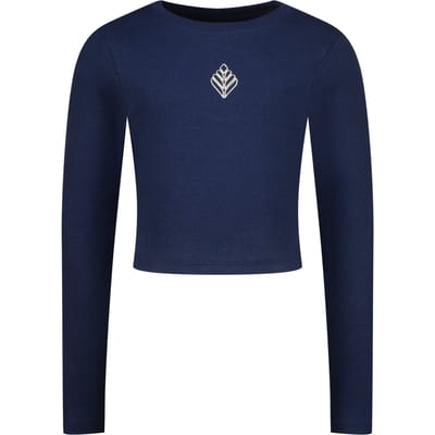 Vingino Girls G-basic-rib Longsleeve T-shirt Dark Blue Maat: 10 | Overhemden Outlet | Unisex | Blauw