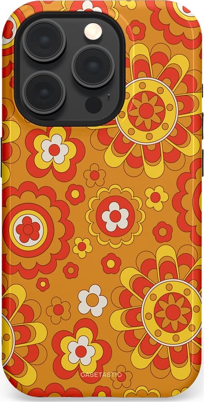 Casetastic Hoesje Geschikt voor Apple iPhone 15 Pro Magsafe - Stijlvolle Beschermende Duo-layer Case - Retro droom
