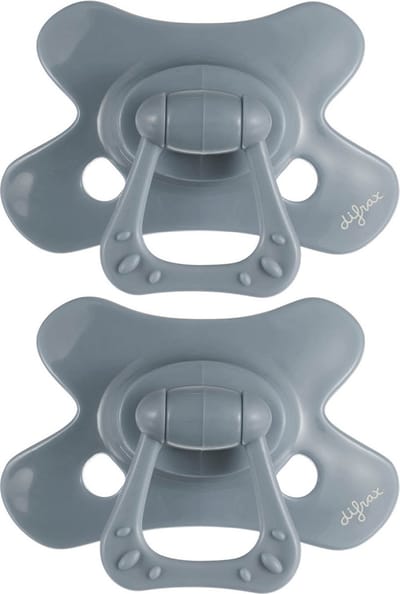 Difrax Fopspeen Natural - 18+ Maanden - Donkergrijs - 2 Stuks