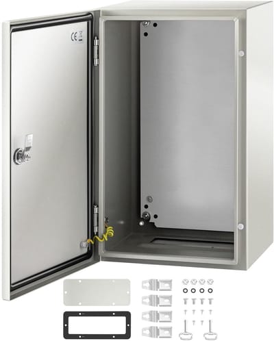 Elektrische Verdeelkast - Stroomkast Waterdicht - Buiteninstallaties Beschermen - IP66 Koolstofstaal - 50x30x25 cm - Wit Grijs