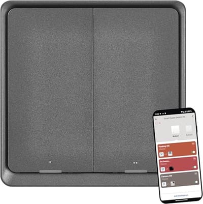 Draagbare Smart Home Scèneschakelaar met LED-display - ZigBee - Batterij-gestuurd - 2 Toetsen, 6 Scènes - Regelt Slimme Apparaten en Lampen