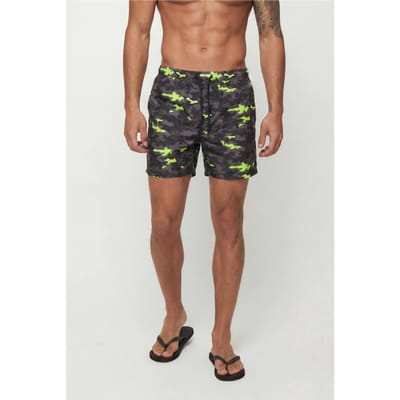 Camo Zwemshort Middellange Lengte | Yellow | Size Large