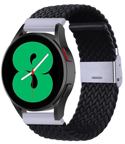 By Qubix - geschikt voor Huawei Watch GT 6 / GT 7 - 41mm - Braided nylon bandje - Zwart
