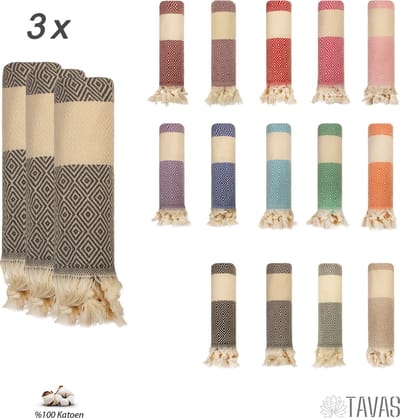 TAVAS Theedoeken & Keukendoeken Set – 3 x 50x90cm – Marineblauw - 100% Katoen – Wafelstructuur – Sneldrogend – Zachte Handdoeken voor Keuken