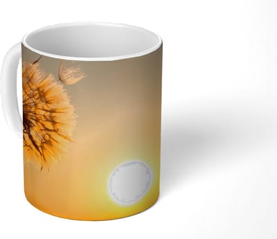 Mok - Koffiemok - Paardenbloem - Zon - Zonsondergang - Mokken - 350 ML - Beker - Koffiemokken - Theemok