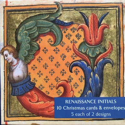 Fitzwilliam Museum Christmas cards Renaissance initials ~ Kerstkaarten Renaissance