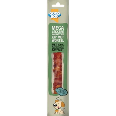Mega kauwstick kip met wortel