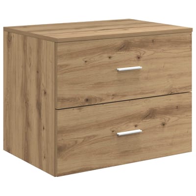 vidaXL - Wandgemonteerde - Badkamerkast - Artisanaal - eiken