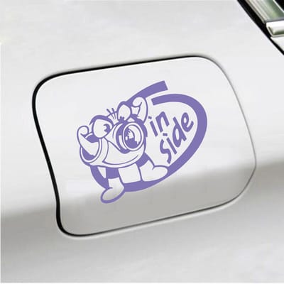 Bumpersticker - Turbo Inside - 12 X 15 - Paars