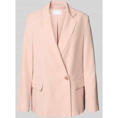 relaxed fit blazer van viscosemix met klepzakken
