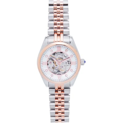 Empress Magnolia Automatic MOP Skeleton Dial Bracelet Watch