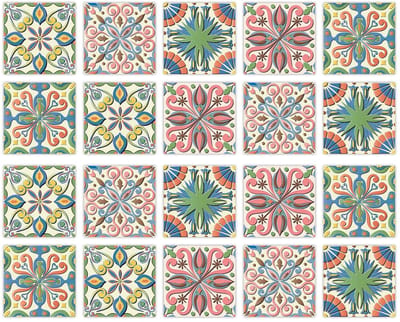 Dailygoods- Wandtegel Sticker Set van 20 - Zelfklevende Tegelstickers 15x15 cm - Peel & Stick Wandtegels - Decoratie voor Keuken/Badkamer - Eenvoudig aan te brengen