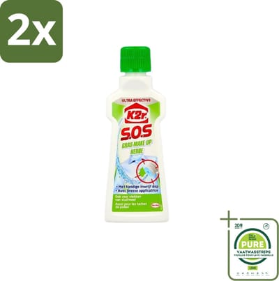 K2R - SOS Vlekverwijderaar - Gras & Make-up - 50ml - Voordeelverpakking - 2 stuks - Vlekkenverwijderaar - Gras vlekken
