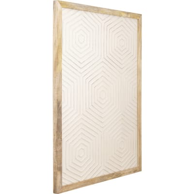 PTMD Wandpaneel Elasah - 76x3x102 cm - Hout - Creme