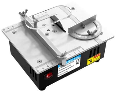 Paco Goederen® Mini Tafelzaag Elektrische - Bankzaag - Houtbewerking - Draaibank Machine 63mm zaagdiepte - Krachtige elektrische tafelzaag met 7 snelheden