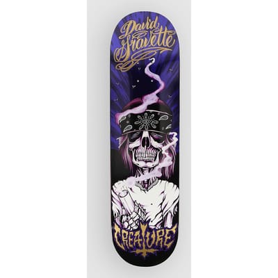 Creature Gravette Hippie Skull Pro 8.3" Skateboard Deck zwart