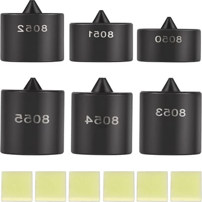 Asbeschermerset - Trekkersbeschermers - Gereedschap Beschermen - Voor Grip-O-Matic - Set van 6 - Zwart