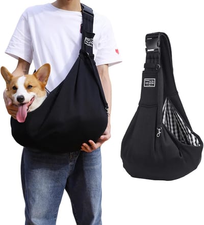 Draagtas voor honden tot 7,5 kg - Verstelbare hondendraagtas met veiligheidsriem voor wandelen en reizen