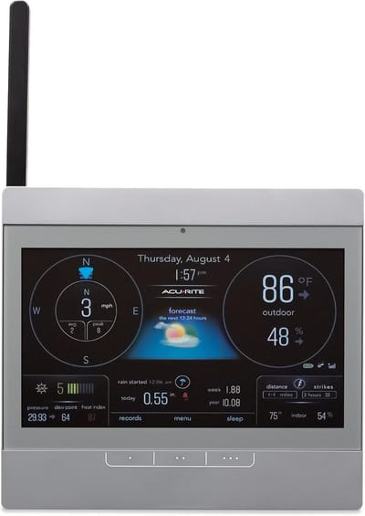 Weerstation met Hoogwaardige Display voor Binnen en Buiten - Temperatuur, Vochtigheid, Windsnelheid en Hyperlokale Voorspelling