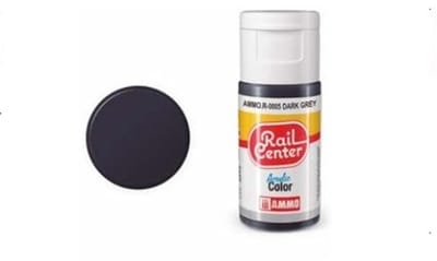 AMMO by Mig Jimenez Hobbyverf Acrylverf - MIG R0005 Rail Center - Dark Grey - Acryl - 15ml Verf flesje - 15 ml