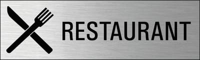 Restaurant deurbordje met zelfklevende strip