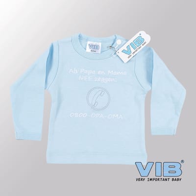 VIB® - Baby T-Shirt Als Papa en Mama Nee zeggen - 0800-Opa-Oma (Blauw)-(0-3 mnd) - Babykleertjes - Baby cadeau - zwangerschap aankondiging - geboorte cadeau