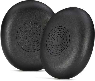 Somstyle Oorkussens Geschikt voor Jabra Evolve2 65 Flex Koptelefoon - 2 Stuks - Eiwitleer - Zwart