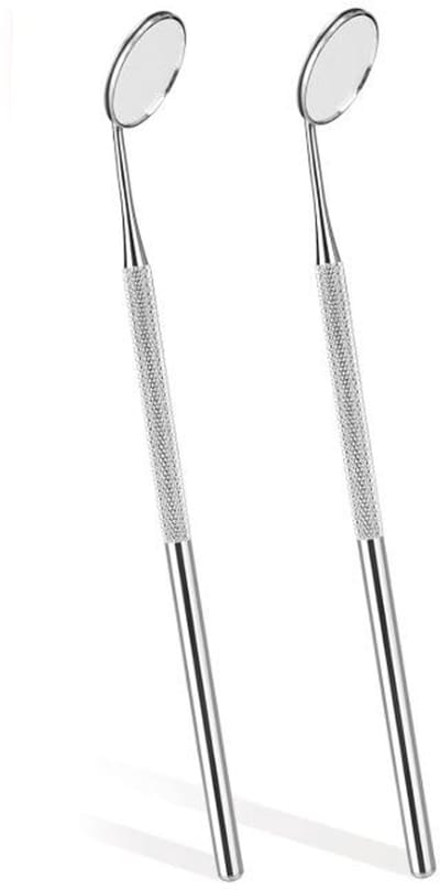 Tandarts Spiegel - 2 stuks - Tandheelkundige spiegel voor mondhygiëne en inspecties - RVS - Tandarts gereedschap - Tanden schoonmaken - Mondhygiene Gereedschap - Dagelijkse inspectie - 16.5cm