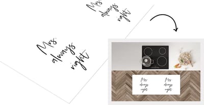 Keukenloper - Loper keuken - Huwelijk - 'Mrs. always right' - Spreuken - Quotes - 120x50 cm - Keukenloper vinyl