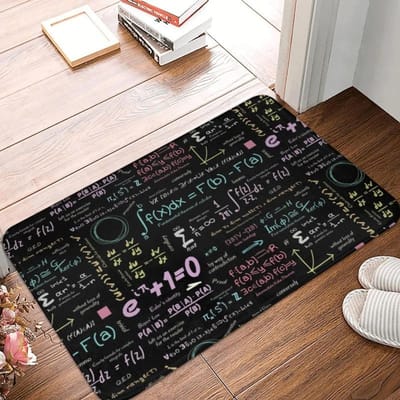 Wiskundige Symbolen Antislip Sneldrogende Deurmat Chemische Fysische Formules Ontwerp Leraar Student Cadeau Badkamer Entree Tapijt 30X50CM