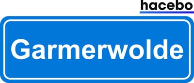 Hacebo - Plaatsnaam Sticker - 29x10 CM - Garmerwolde sticker - Verkeersborden sticker - grappige cadeaus - Garmerwolde