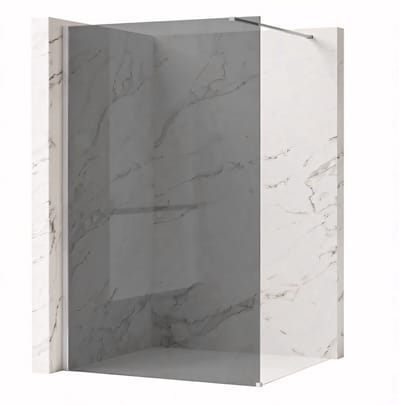 Rea Flexi Grey 120 - Gehard Glas 8 Mm (Grijs) - Douchewand - Chrome120X120X195Cm
