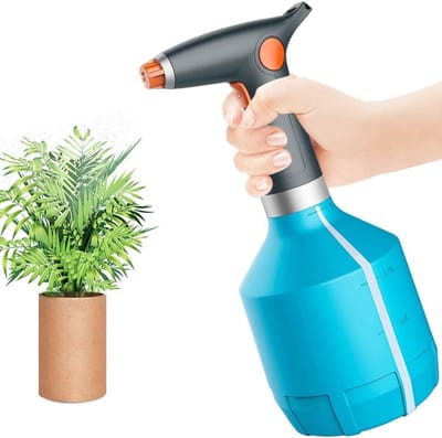 Elektrische sproeifles - Elektrische sproeifles - Elektrische Drukspuit - 1L - Blauw - 2000mAh - Automatisch sproeien met één druk op de knop | Dubbele weergave van vermogen en waterniveau - 8u Werktijd & LED-display