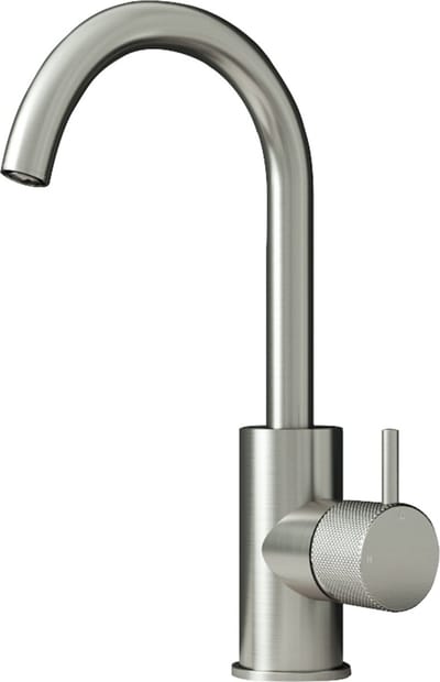 Hotbath Cobber X CX004 wastafelkraan met draaibare uitloop geborsteld nikkel