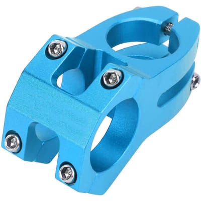 LUNJE 31.8X45MM Guidon VTT Potence Alliage d'Aluminium Creux Court Riser bleu
