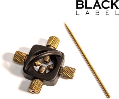 Black Label - The Sun - Tepel Marteling Tepelklem - Ook voor Naaldenspel - Zwart/Goud