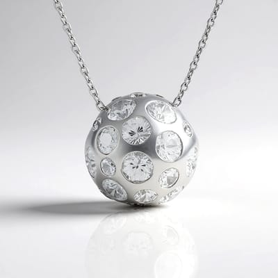 Cavill - Zilveren Halsketting met 29 Zirkonen (Bezel gezet) - 925 Sterling Zilver met Platina Coating - 4,82 Ct - Elegante Ketting 45 cm voor Dames