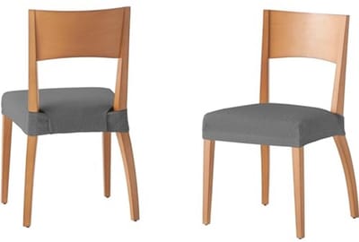 Set van 6 antislip en verstelbare stoelhoezen - Gevoerde, elastische en zachte hoezen voor elke kamer