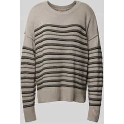 Oversized gebreide pullover met ribboorden