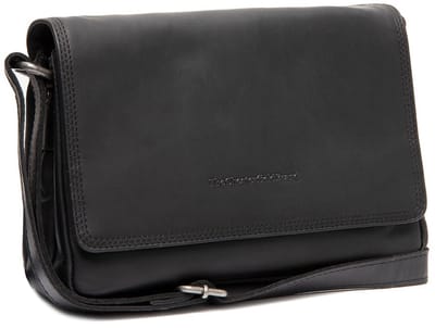 Chesterfield Forano Washed Waxed Pull Up Schoudertas - Zwart