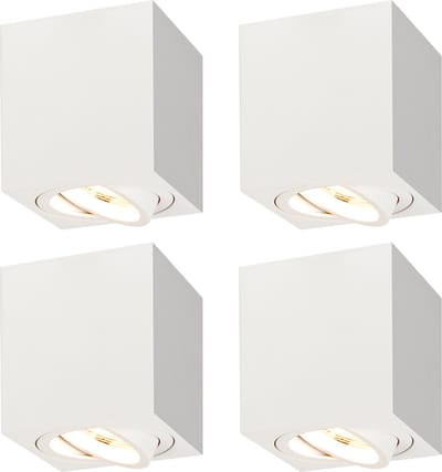 Ledvion - 4X LED Opbouwspots - Dimbaar - 3W - 2700K - Wit