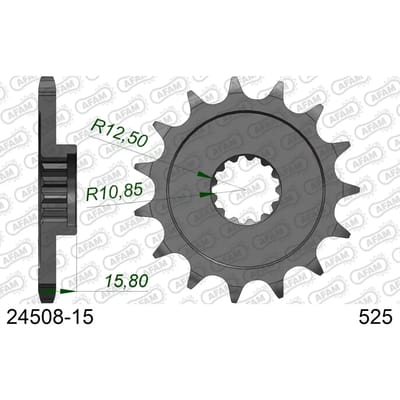 Tandwiel Afam 525 15 dents