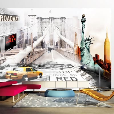 Fotobehang – Behangpapier - Fotobehang - New York streets 350x245 - Artgeist