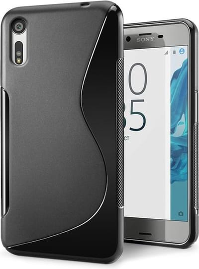 Sony Xperia XZ smartphone hoesje siliconen tpu case s-line zwart