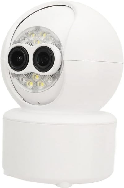 Dubbele Beveiligingscamera met HD Nachtzicht en Bewegingsdetectie voor Optimale Huisbeveiliging