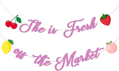 Dailygoods- Fruitbanner - Decoratie - Bruids Shower - Markt Decor - Kleurrijke Banners - Papier - Eenvoudig te gebruiken - Feestbanner