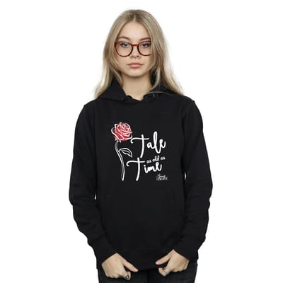 Disney Dames/Dames Tale As Old As Time Rose Hoodie (Zwart)