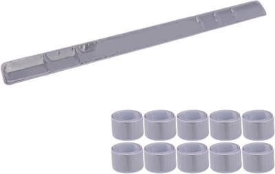 Reflecterende Armband voor Veiligheid, Hoog Elastisch en Vouwbaar, Ideaal voor Fietsen en Autorijden, Zilverkleurig