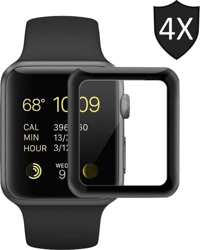 4x Screenprotector geschikt voor Apple Watch 44mm Series 4 - FullGuard Screen Protector