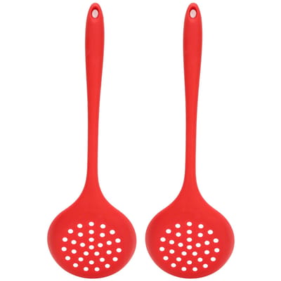 2 Pièces Cuillère à Fentes en Silicone Multifonction Silicone Souple de Qualité Alimentaire Résistant aux Hautes Températures